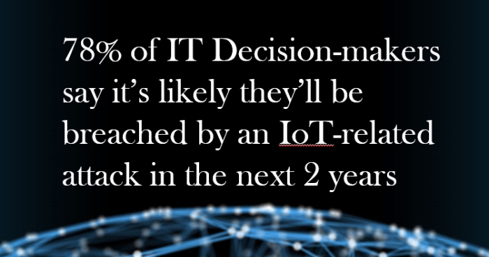 IoT Data Breach information. 78% of IT decision-makers think its risky