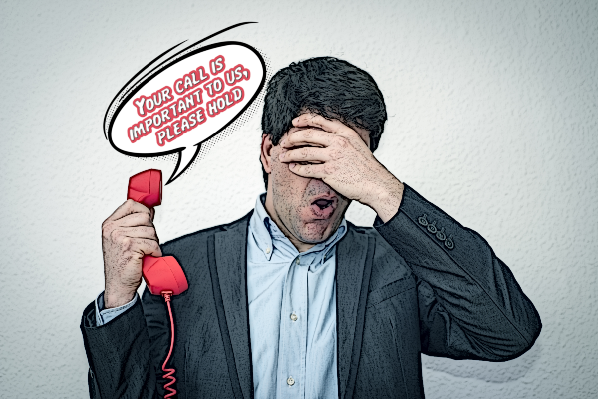 Managed IT Service Provider fails - image shows a client being put on hold