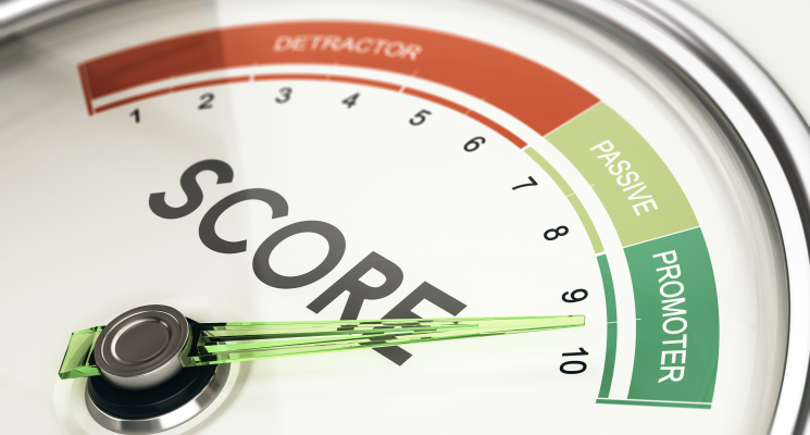 Companies with highest nps scores - a picture shows a satisfaction scale from detractor to promoter