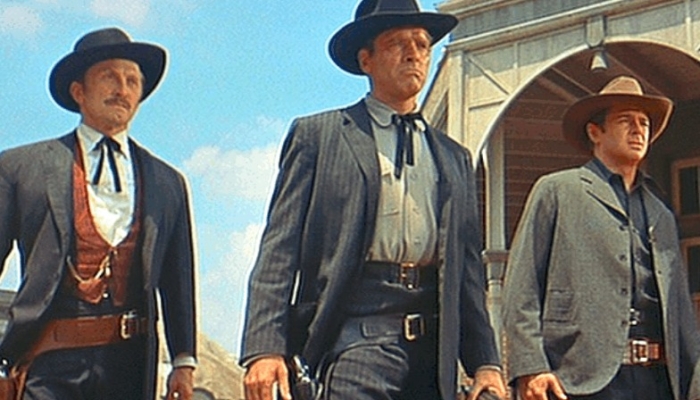 Movie stars enforce the law in a western town