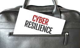 Cyber resilience - a cyber resilience plan is shown in a suitcase